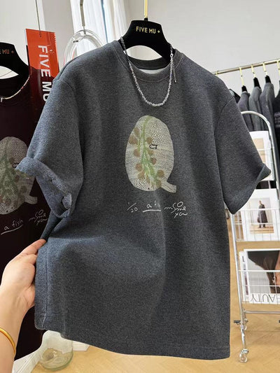 Playera Corta Estilo Occidental Púrpura Gruesa Premium - Image 10