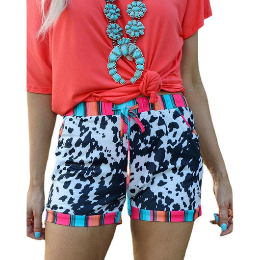 Shorts Casuales con Estampado de Leopardo y Cordón Ajustable - Image 4