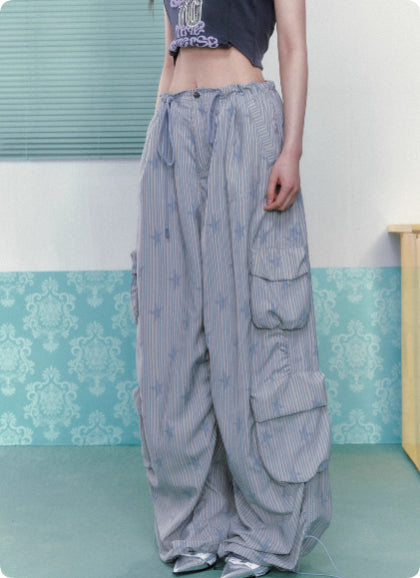 Pantalones de Trabajo Rectos con Bolsillos Múltiples e Impresión Ice para Mujer - Image 5