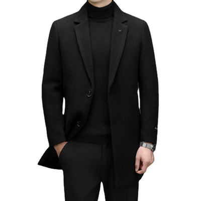 Abrigo de Lana Entallado para Hombre - Corte Moderno Otoño Invierno - Image 4