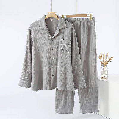 Pijama Holgado Plus Size para Hombre con Mangas Largas - Image 4