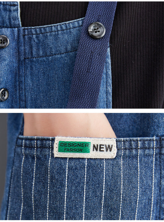 Overol Denim Suelto Retro Casual para Mujer - Image 11