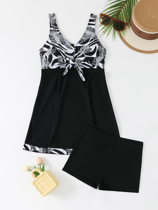 Traje de Baño Tankini Deportivo con Falda y Shorts Integrados - Image 6
