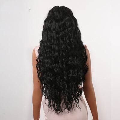 Peluca Larga Rizada de Seda Sintética Resistente al Calor para Mujer - Image 5