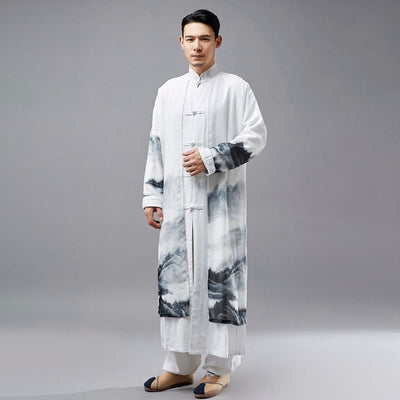 Túnica Hanfu Retro Estilo Tang Dinastía China para Hombre - Image 4