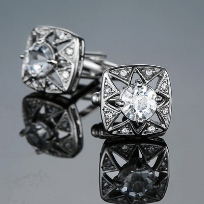 Gemelos Vintage con Patrón Esmaltado - Colección Cube Artesanal - Image 8