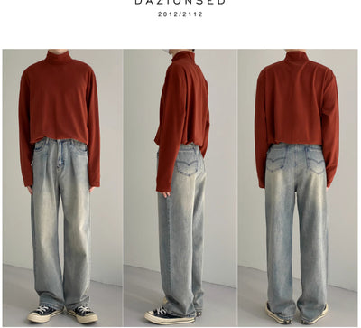 Pantalones Vaqueros Azules Desgastados Estilo Vintage para Hombre - Image 10