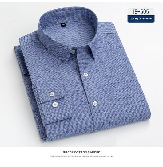 Camisa Ejecutiva Manga Larga Color Sólido con Bolsillo - Image 17