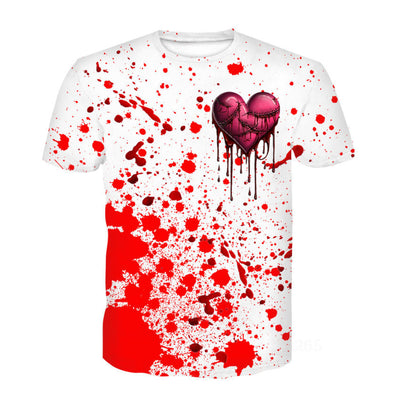 Playera Pareja Efecto Humo 3D Cuello Redondo Manga Corta Unisex - Image 2