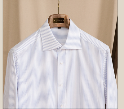 Camisa de Negocio Italiana a Rayas con Cuello Windsor - Image 8