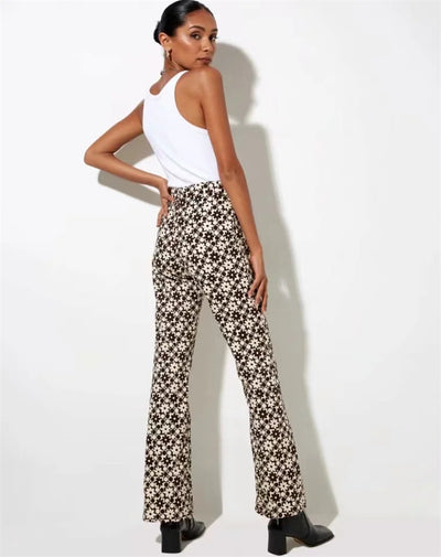 Pantalones Rectos de Cintura Alta con Efecto Agua - Image 16