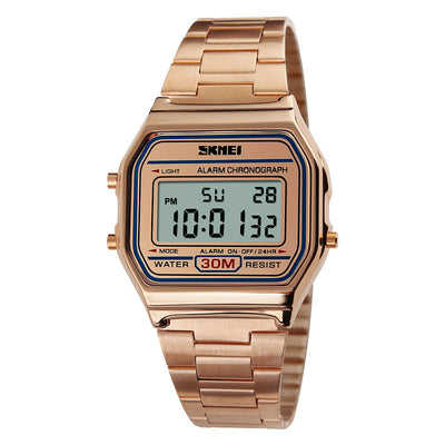 Reloj Retro Electrónico para Hombre con Correa de Acero - Image 4