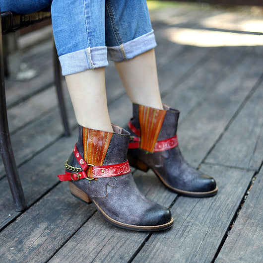 Botas Vaqueras Artesanales con Acabado Esmerilado para Mujer - Image 11