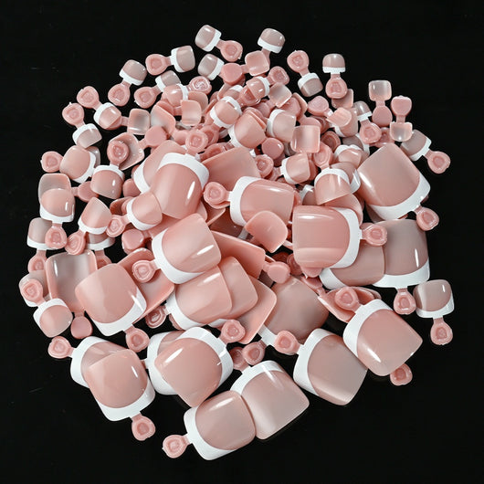 Uñas Postizas Cuadradas Cortas - 120 Piezas Francesas Blanco Premium - Image 27