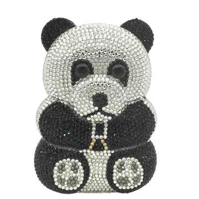 Bolso de Fiesta con Diseño de Osito y Cristales Brillantes - Image 6