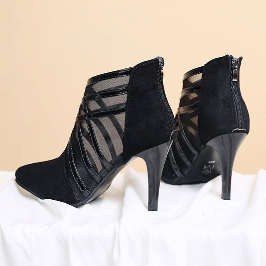 Tacones Stiletto de Punta Fina con Malla - Image 11