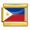 Dorado Background World Flag Photo Epoxy Italian Module Bracelet ICY0001PH Philippines