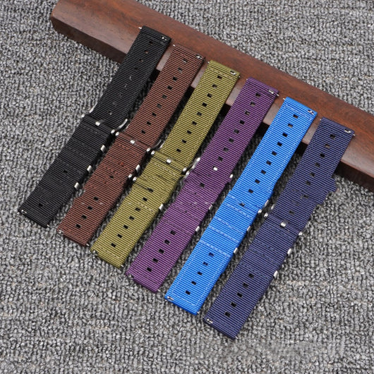 Correa de Reloj Nylon Tejida con Liberación Rápida Impermeable