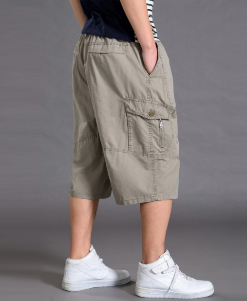 Pantalones Cortos Deportivos Holgados para Hombre Talla Grande