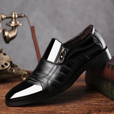 Zapatos de Cuero para Hombre Ejecutivos Transpirables con Diseño Perforado - Image 12