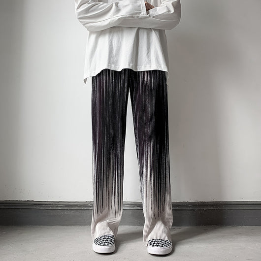 Pantalones Hombre Corte Relajado con Rayas Degradadas - Image 4
