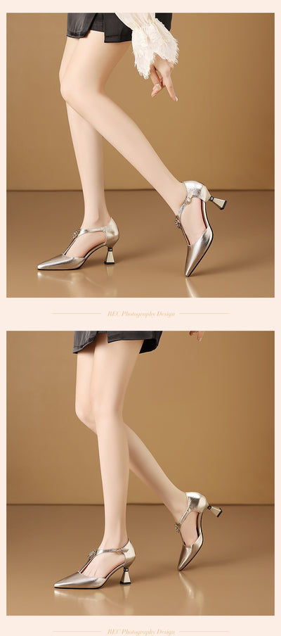 Sandalias de Cuero Genuino Caladas Plateadas para Mujer - Image 11
