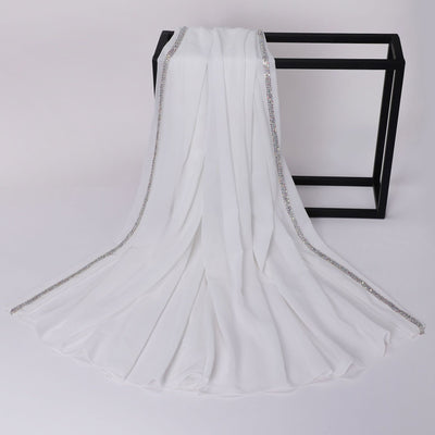 Pañuelo Casual de Chifón Liso para Mujer - Image 6