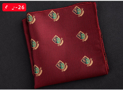 Pañuelo Cuadrado Retro con Bordado Texturizado para Hombre - Image 32