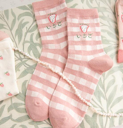 Calcetines de Algodón Personalizados con Diseño de Fresas - Image 10