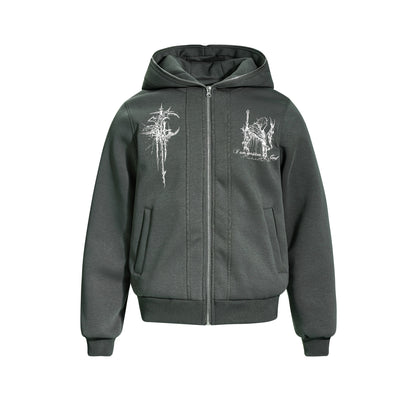 Sudadera Estampada con Cierre Americano de Manga Larga - Image 11