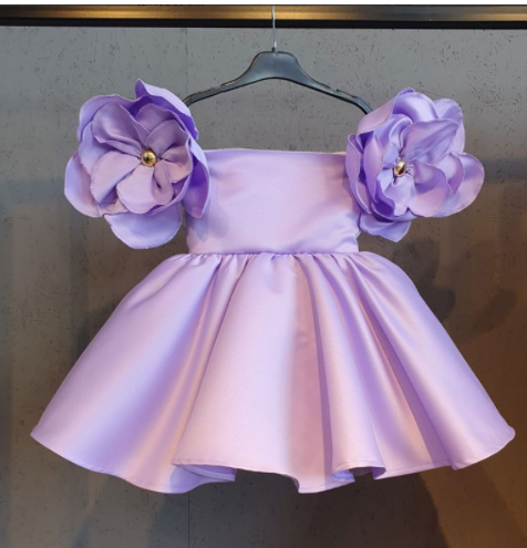Vestido Infantil Retro con Flores Bordadas en los Hombros - Estilo Europeo - Image 11
