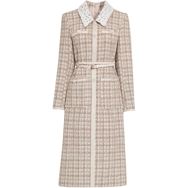 Vestido Interior Elegante de Tweed Francés con Encaje - Image 5