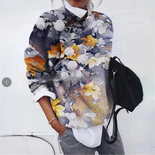 Blusa Suelta Estampado Floral Manga Larga para Mujer - Image 13