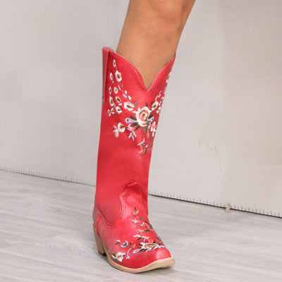 Botas Vaqueras Vintage con Bordados de Caña Alta - Image 7
