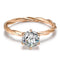 Women's Fashion Simple Moissanite Vine Ring Rose Gold 80Points Size 8