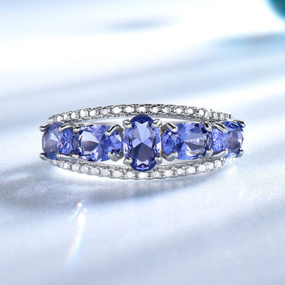Anillo de Zafiro Tanzanita en Forma de Gota - Image 6