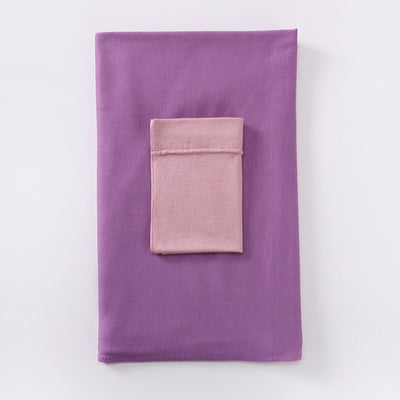 Black minimalist modal bottom hat integrated scarf, folded neatly on a white background. - Image 6