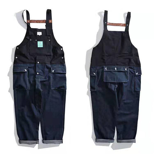 Pantalón Denim de Una Pieza con Detalles Colorblock y Aplicaciones - Image 9