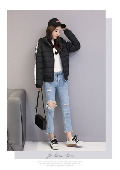 Chaqueta de Algodón Corta con Capucha - Abrigo Slim Fit para Invierno - Image 19