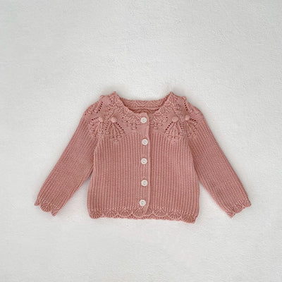 Cardigan de Lana Tejida con Encaje para Bebé - Image 4