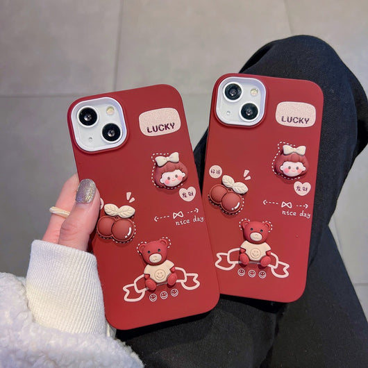 Funda de Silicona para Teléfono Osita Animada