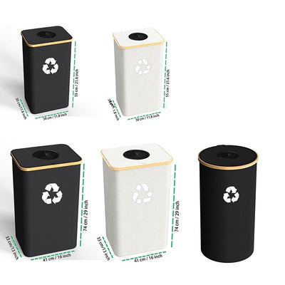 Cesto de Almacenamiento Plegable con Compartimentos para Reciclaje - Image 9