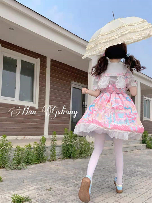 Vestido JSK Lolita Kawaii con Tirantes - Diseño Casa de Dulces para Verano - Image 4
