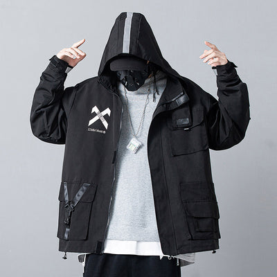 Chaqueta Reflectante Impermeable con Capucha para Otoño e Invierno - Image 8