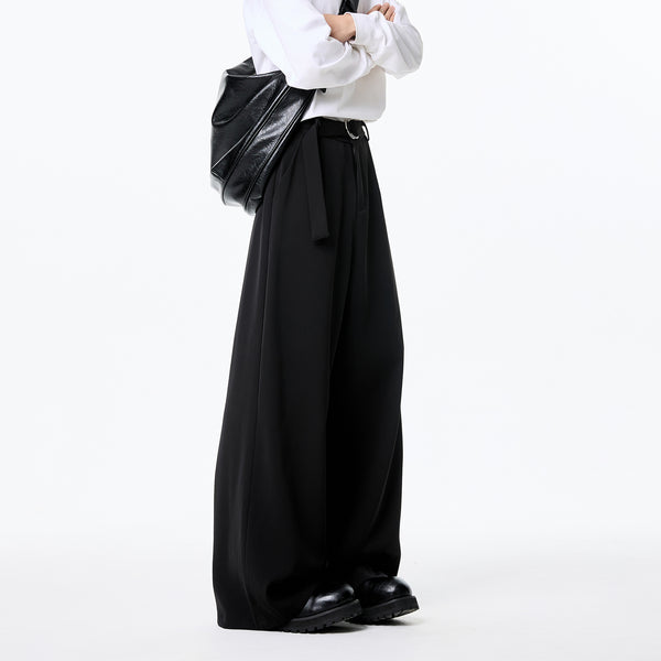 Pantalones Holgados de Pierna Recta con Drapeado Elegante - Image 6