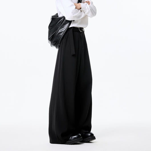 Pantalones Holgados de Pierna Recta con Drapeado Elegante - Image 6