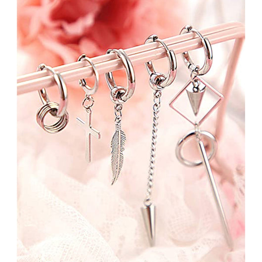 Aretes de Cadena Acero Inoxidable Minimalista - Image 5