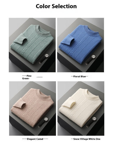 Suéter de Cachemira con Cuello Medio para Hombre - Image 19
