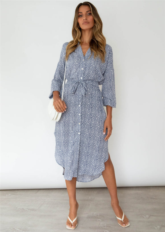 Vestido Camisa Leopardo con Mangas Divididas
