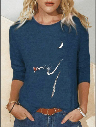 Blusa Casual de Manga Larga con Estampado para Mujer - Image 7
